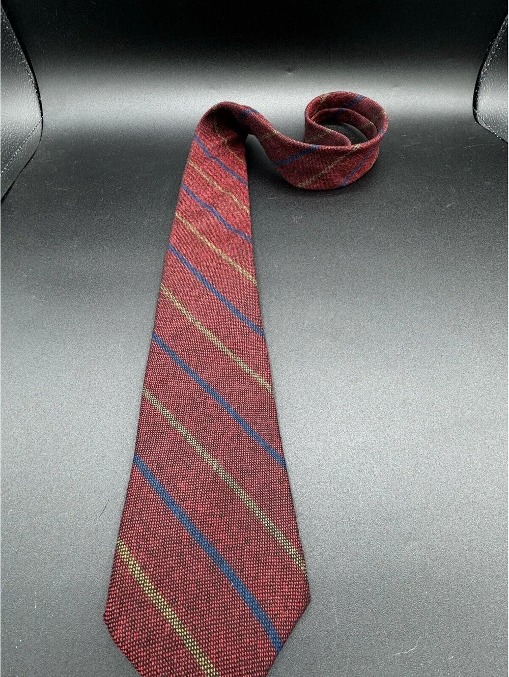 Vintage Cambridge Classics Lambswool Tie Scotland Preppy 56” x 3.5” Retro School